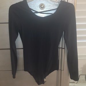 Long sleeve black bodysuit